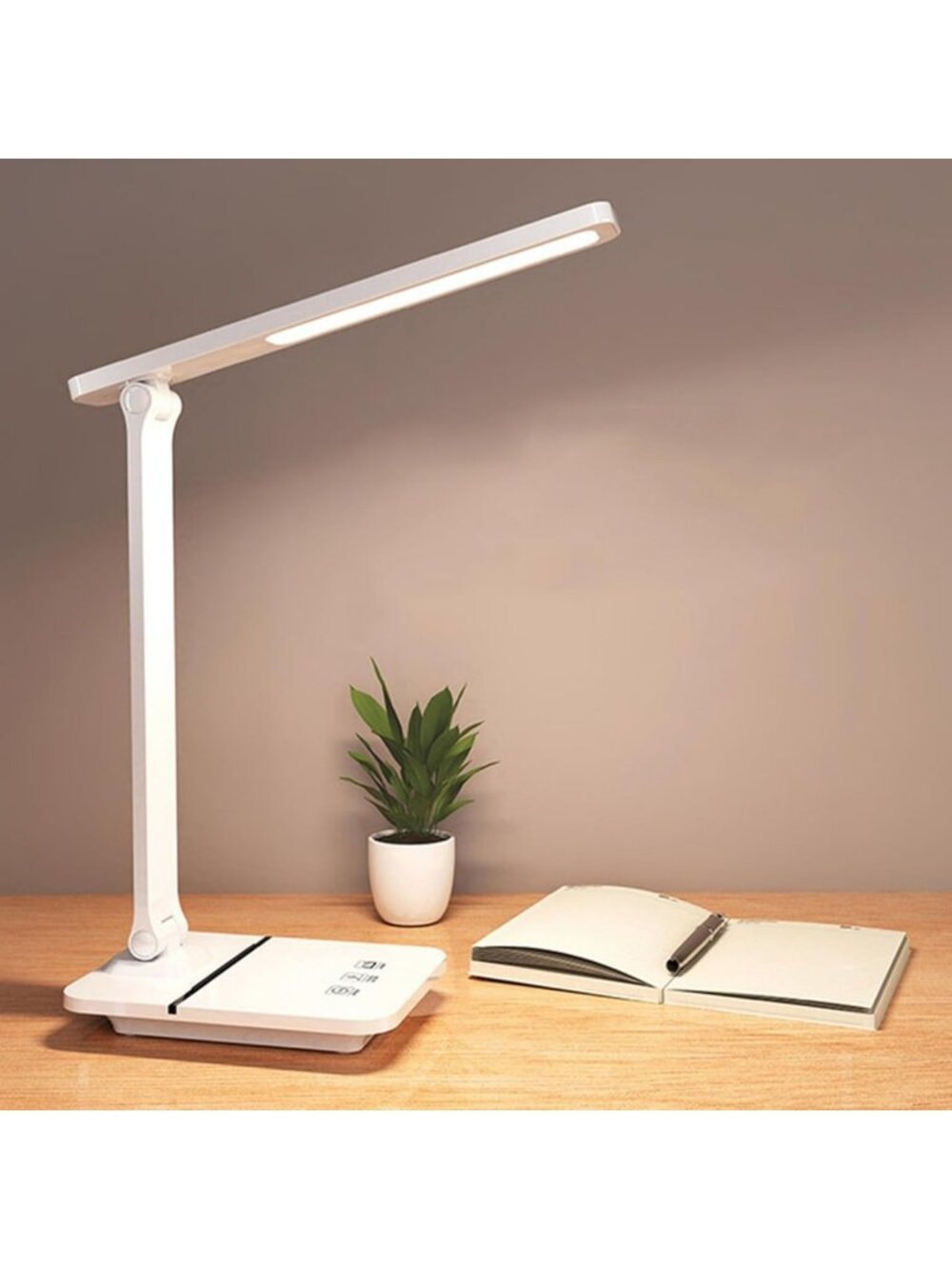 Rechargeable Cordless LED Desk Lamp - Eye-Caring, 3 Modes, Brightness Dimmer